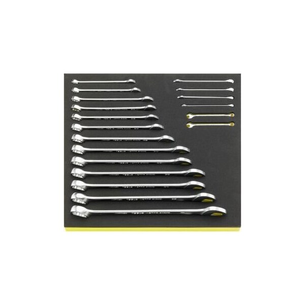 Combination Wrenchs i.TCS inlay No.TCS 13A/19 2/3-tray19-pcs.